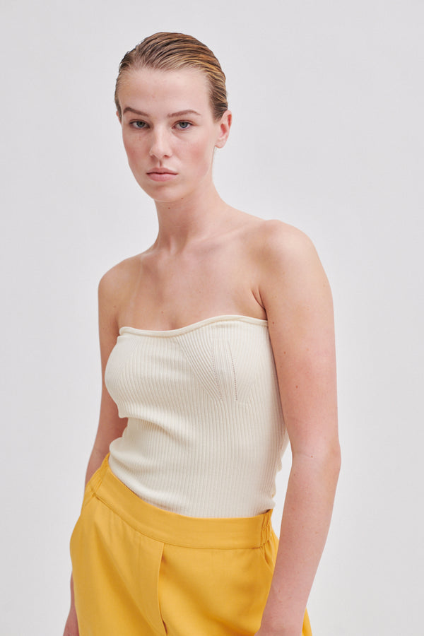 Como Knit Strapless Top