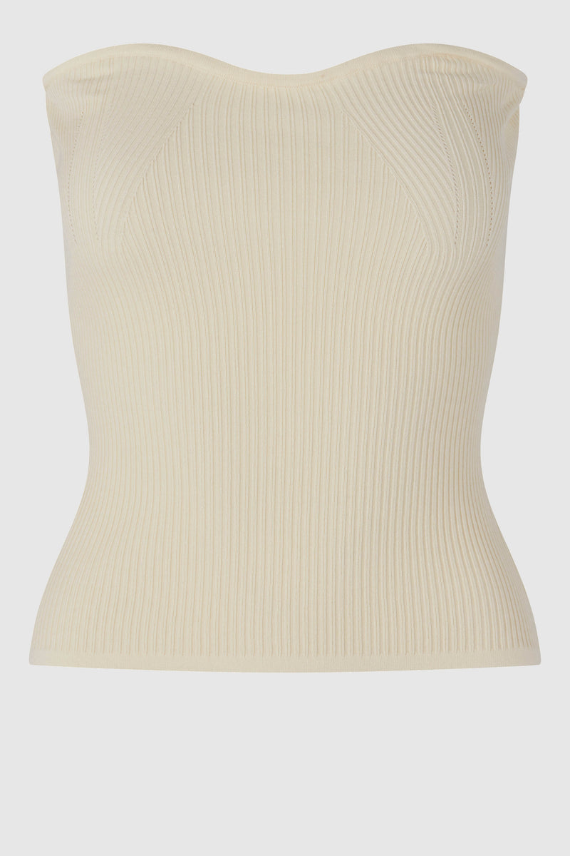 Como Knit Strapless Top