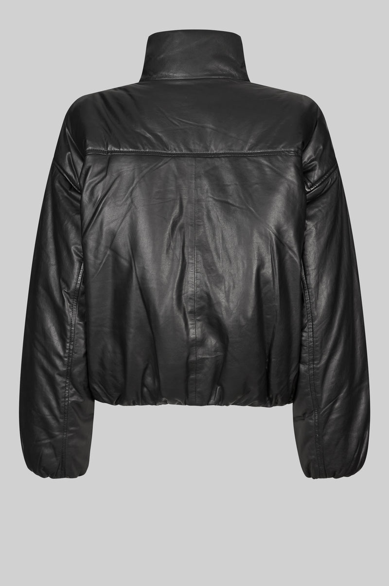 Harlow Leather Bomber Jacket