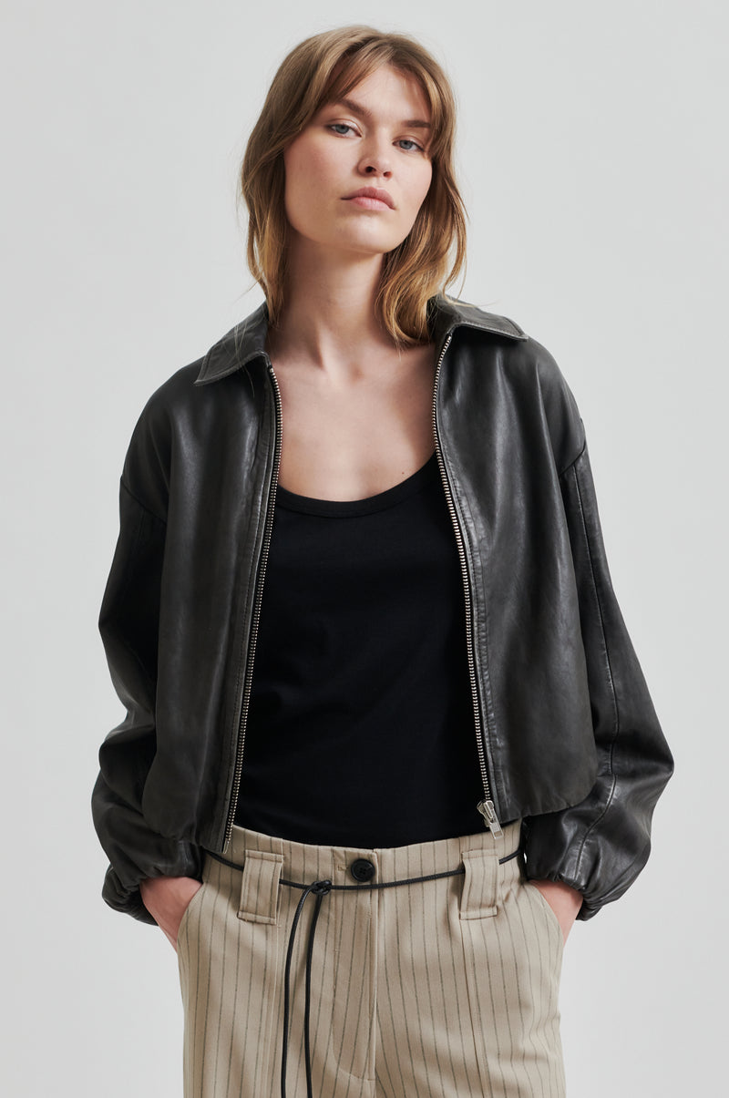 Lato Leather Bomber Jacket