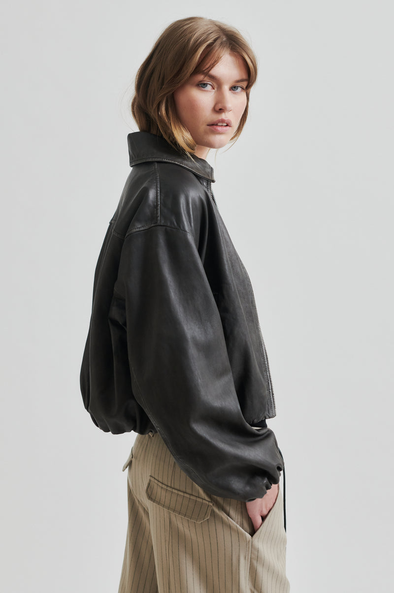 Lato Leather Bomber Jacket