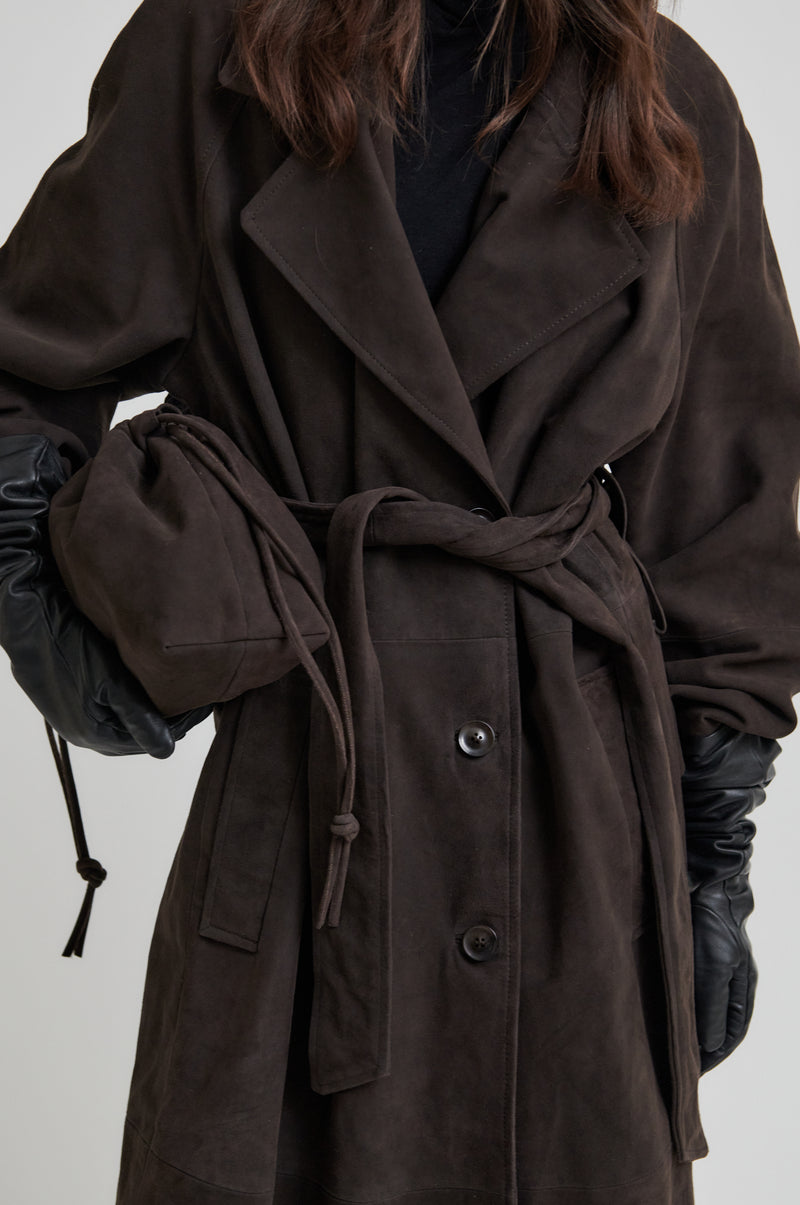 Noomi Suede Trenchcoat