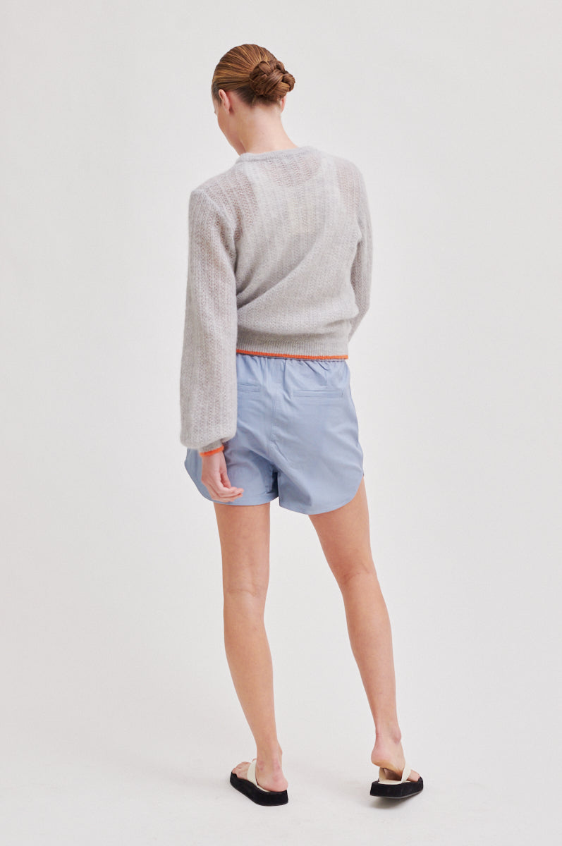 Marsala Leather Shorts