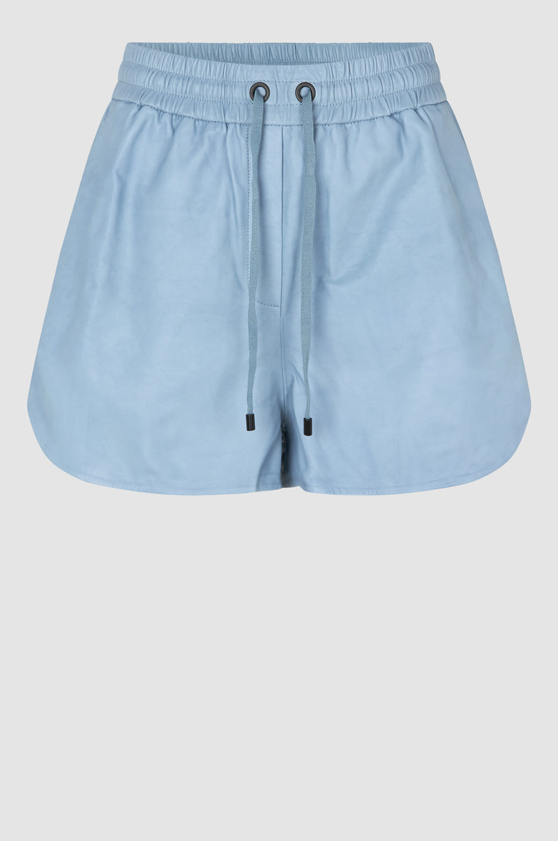 Marsala Leather Shorts
