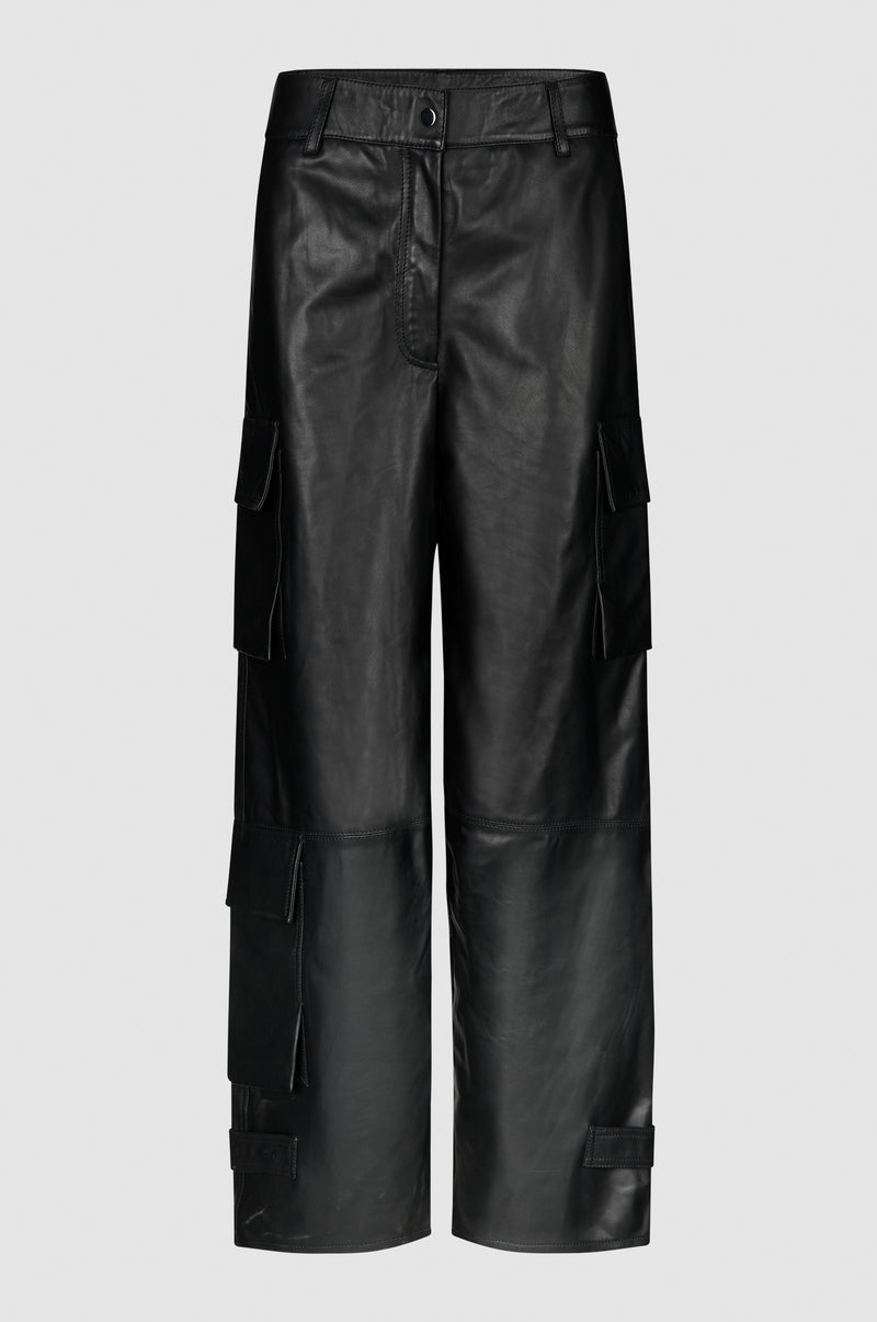Letho Leather Cargo Trousers