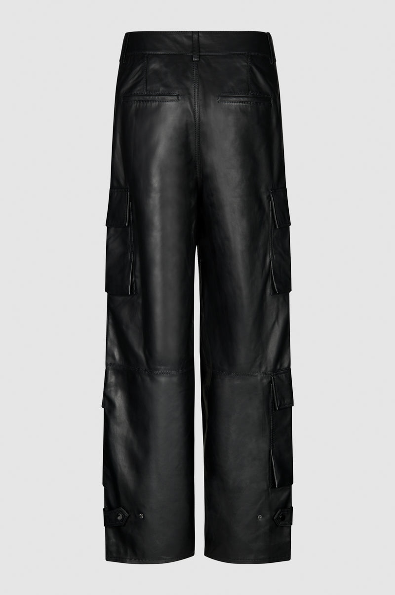 Letho Leather Cargo Trousers
