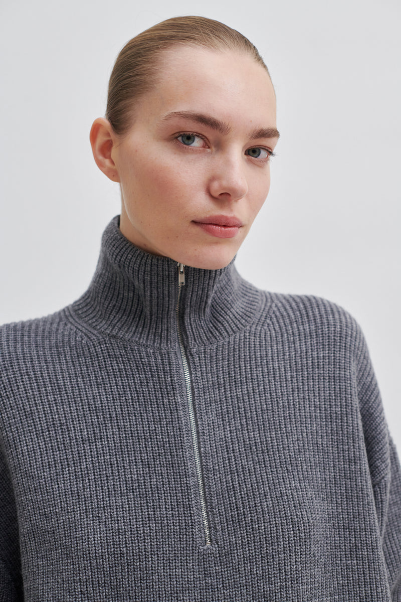 Ysamil Zipper Knit T-Neck